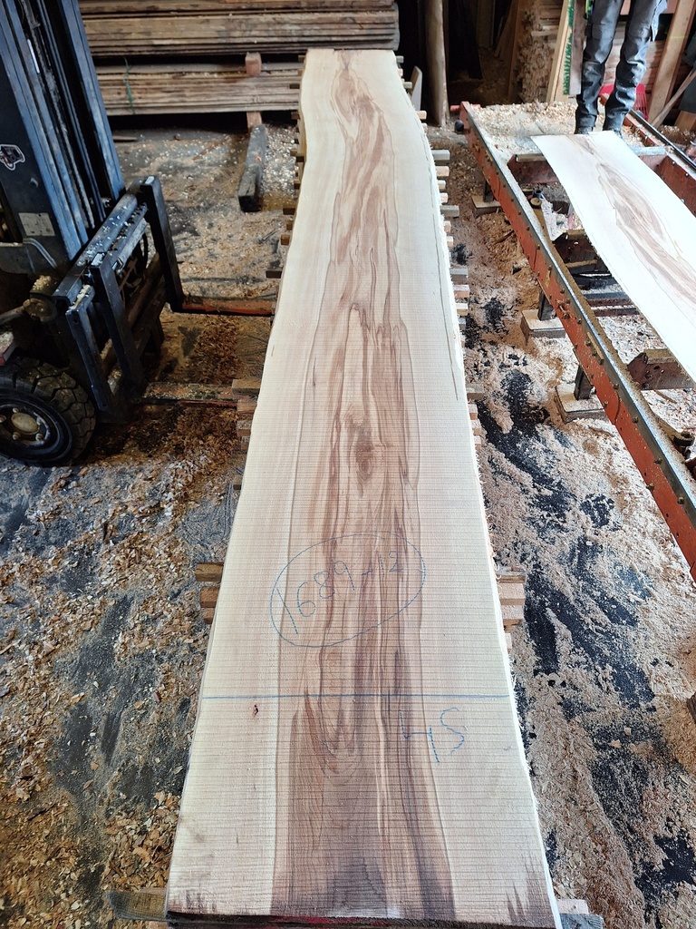 Plateau Hêtre 28 x 450-460 x 4120 mm de la boule 1689 - 12