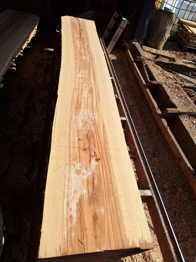 [PL-HET-1690-8] Plateau Hêtre 28 x 600-650 x 4190 mm de la boule 1690 - 8