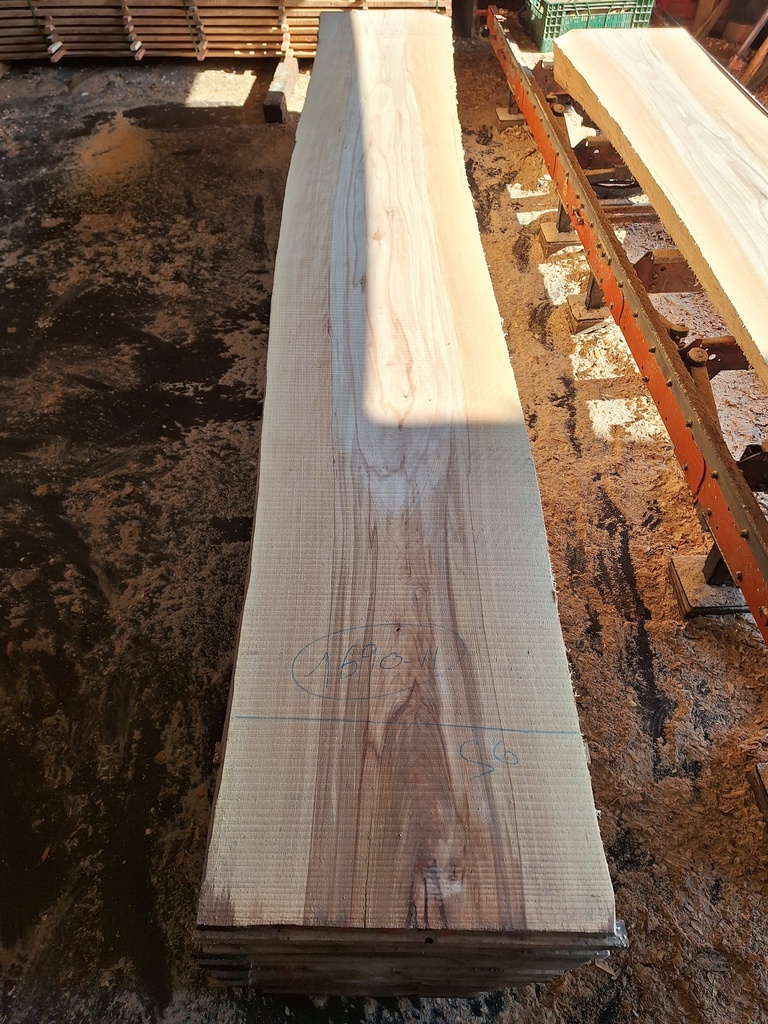 [PL-HET-1690-11] Plateau Hêtre 28 x 560-630 x 4190 mm de la boule 1690 - 11