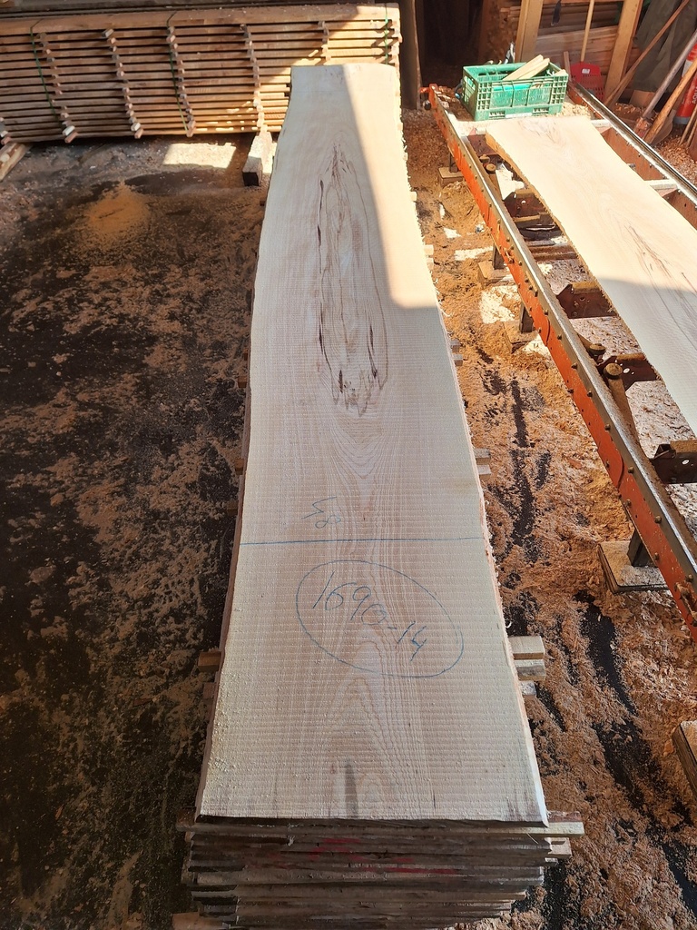 Plateau Hêtre 28 x 480-550 x 4190 mm de la boule 1690 - 14