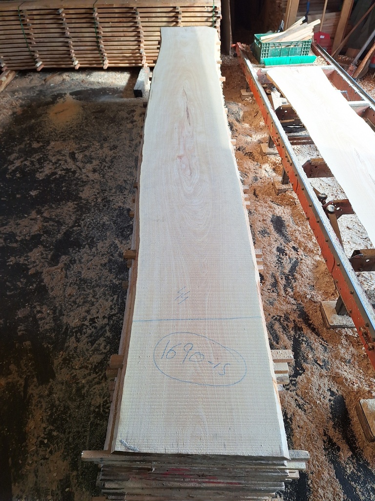 Plateau Hêtre 28 x 440-550 x 4190 mm de la boule 1690 - 15