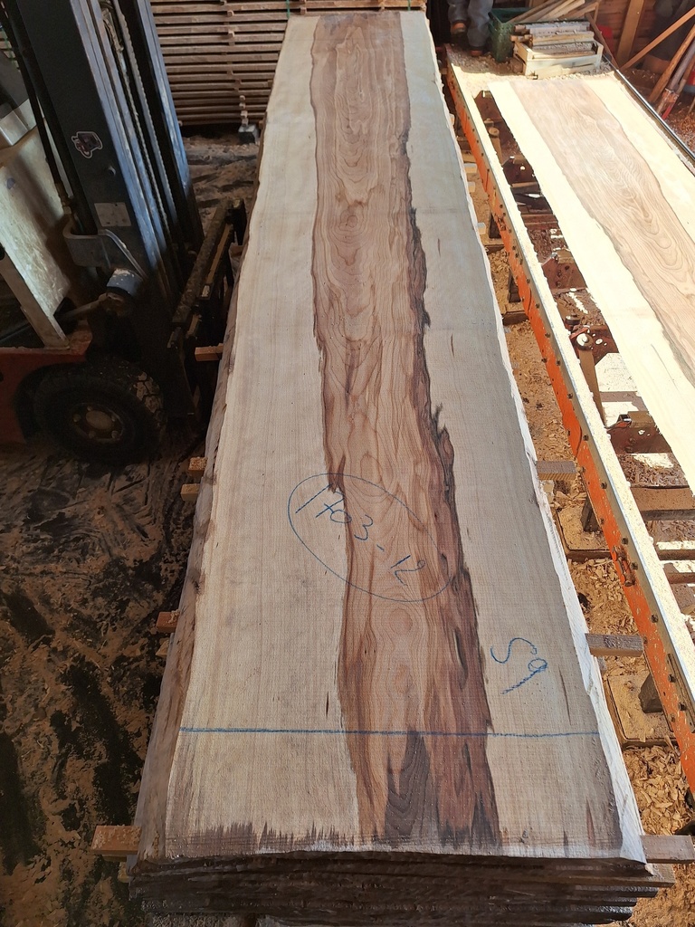 Plateau Hêtre 43 x 590-750 x 4200 mm de la boule 1703 - 12