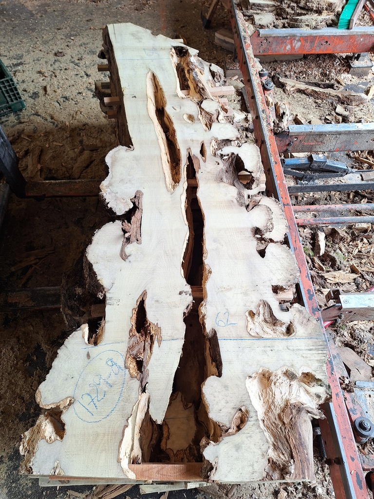 Plateau Robinier 43 x 260-620 x 2010 mm de la boule 1729 - 8