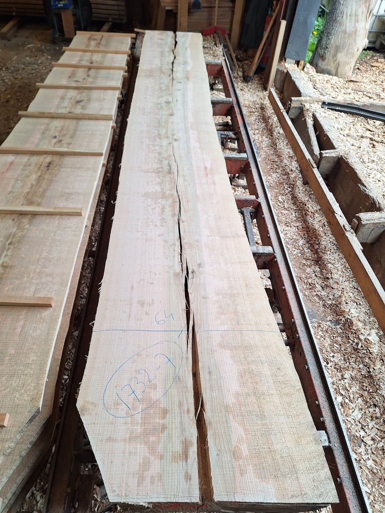 Plateau Frêne 28 x 540-640 x 4150 mm de la boule 1732 - 7