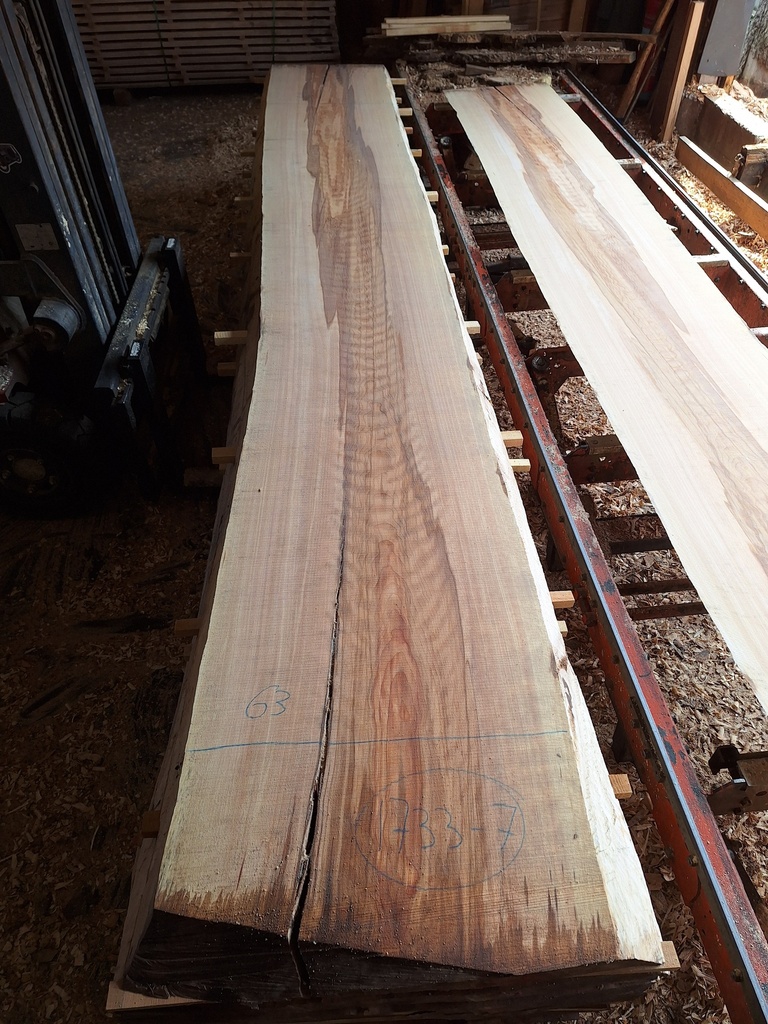 Plateau Hêtre 63 x 530-680 x 4100 mm de la boule 1733 - 7