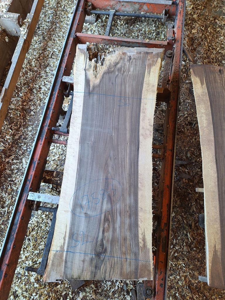 Plateau Noyer 53 x 520-560 x 980 mm de la boule 1758 - 3