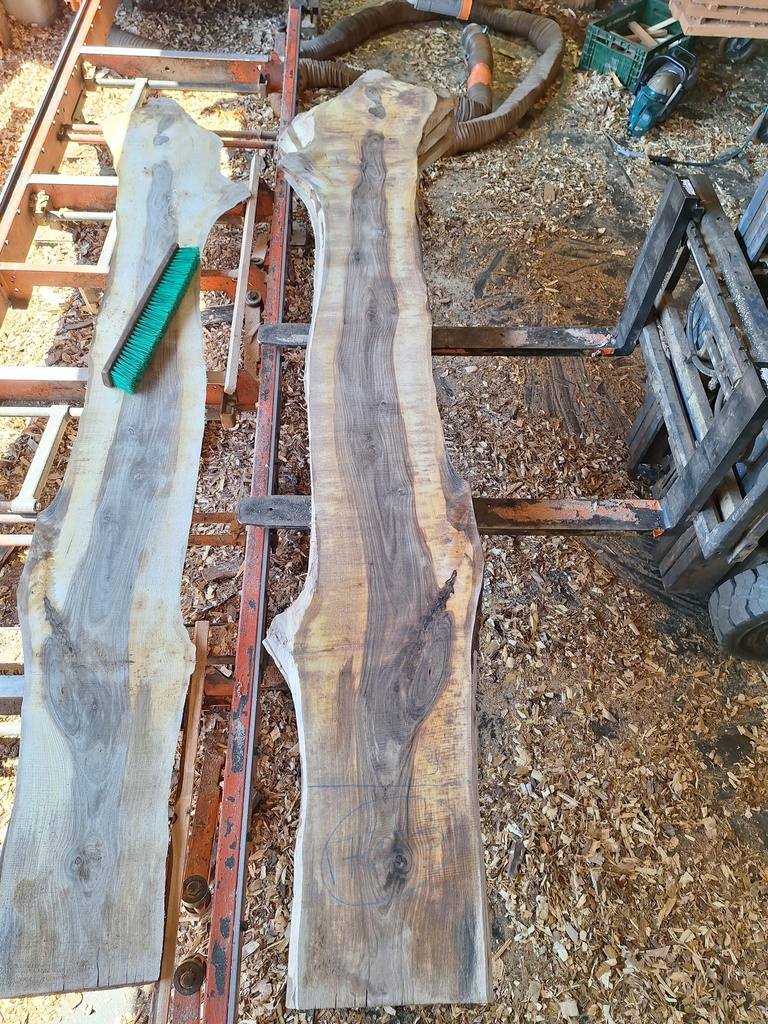 Plateau Noyer 40 x 310-450 x 3000 mm de la boule 1760 - 3