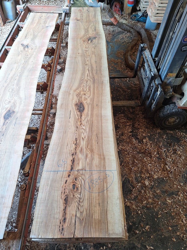 Plateau Frêne 63 x 590-650 x 4130 mm de la boule 1885 - 5