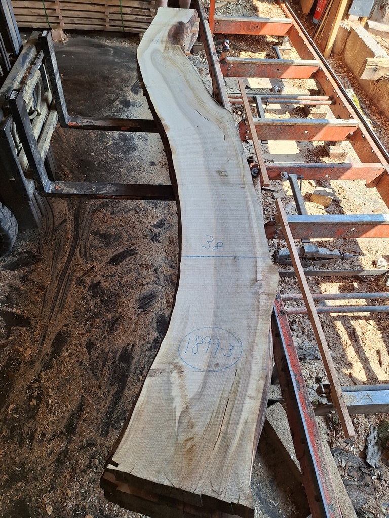 Plateau Noyer 43 x 190-380 x 3700 mm de la boule 1899 - 3