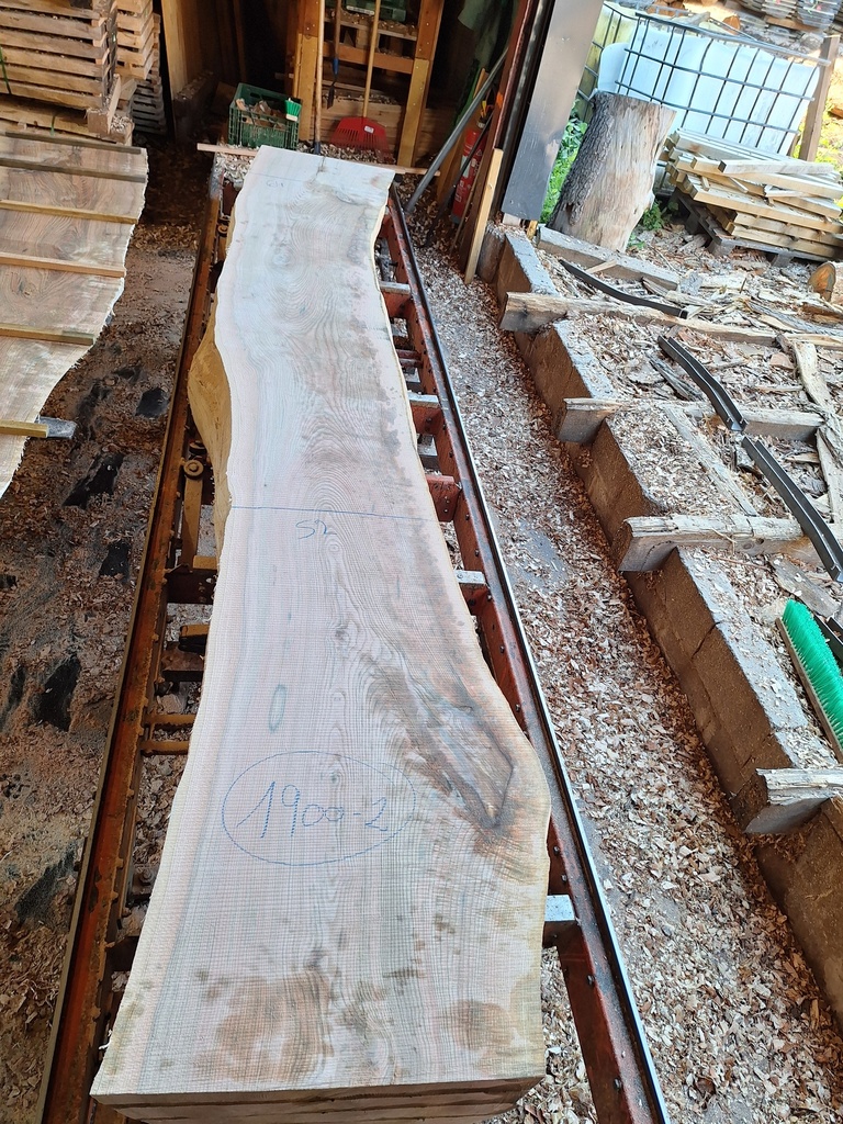 Plateau Frêne 63 x 520-640 x 4080 mm de la boule 1900 - 2