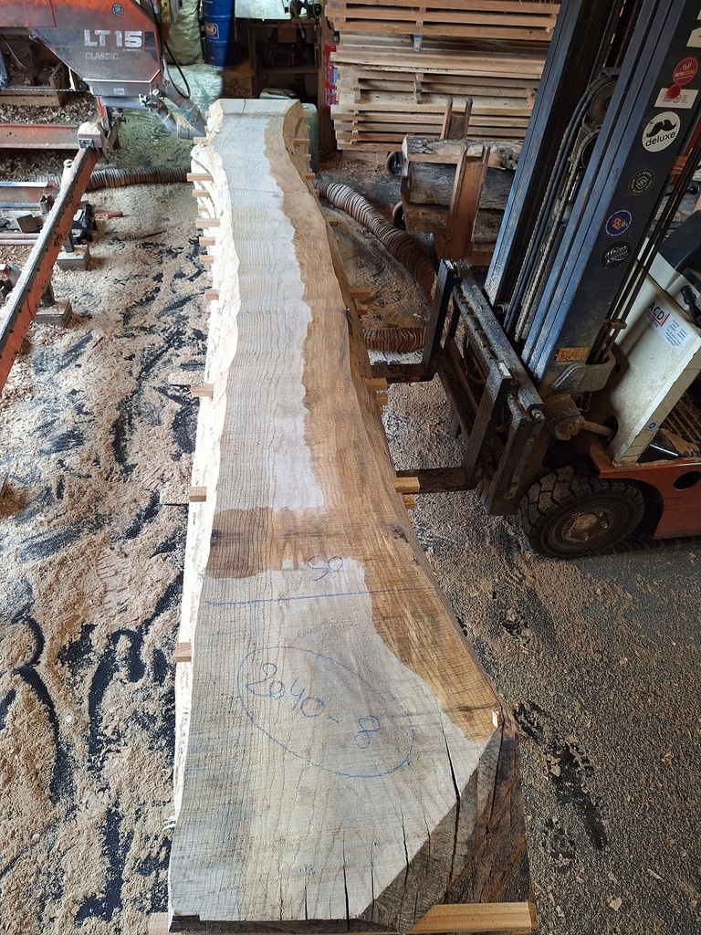 Plateau Frêne 53 x 310-500 x 3950 mm de la boule 2040 - 8