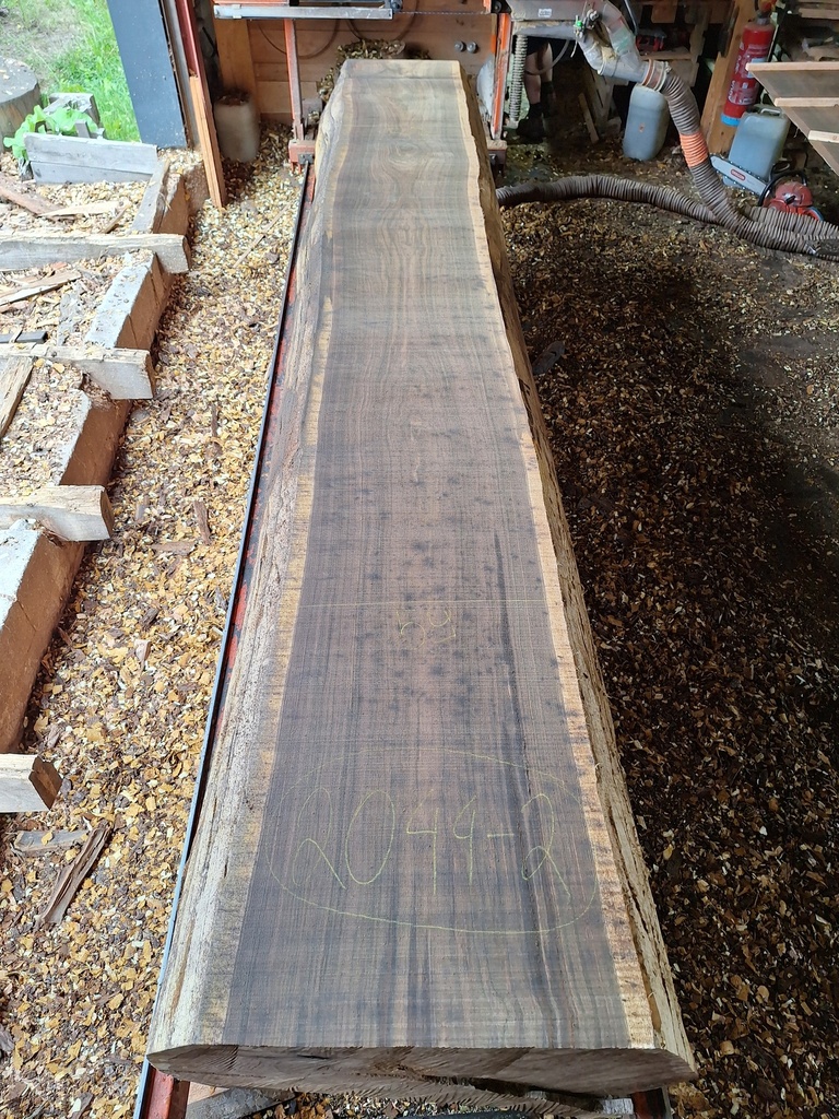 Plateau Noyer 63 x 530-590 x 4080 mm de la boule 2044 - 2