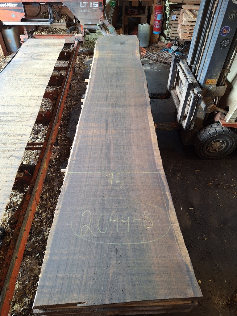 Plateau Noyer 63 x 670-750 x 4080 mm de la boule 2044 - 8