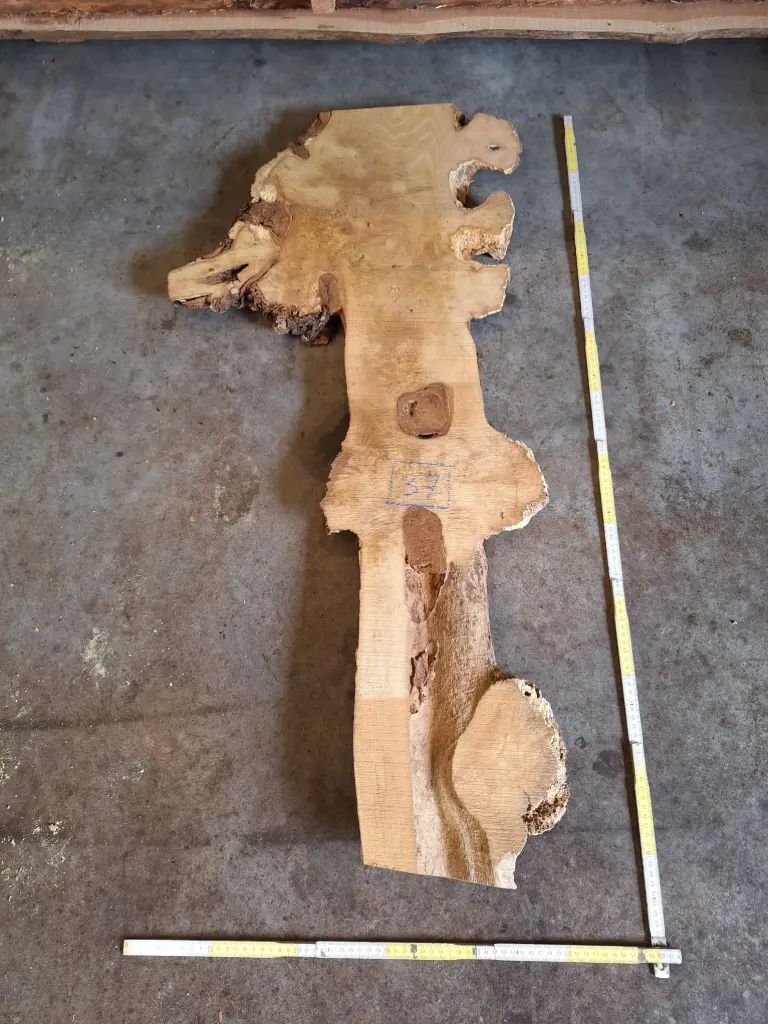 Planche de robinier loupé