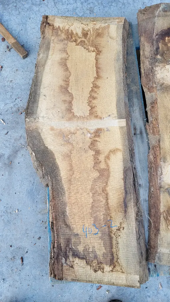 Plateau Chêne Commun 43 x 400-450 x 1180 mm de la boule 403 - 2