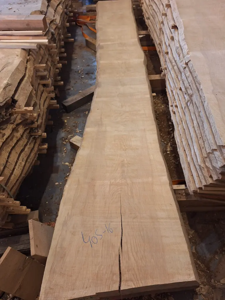 Plateau Frêne 43 x 540-730 x 4050 mm de la boule 405 - 16