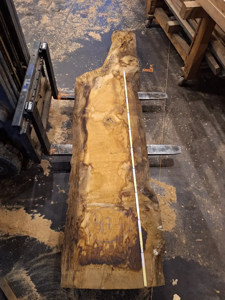 Plateau Chêne Commun 53 x 400-480 x 2000 mm de la boule 417 - 1