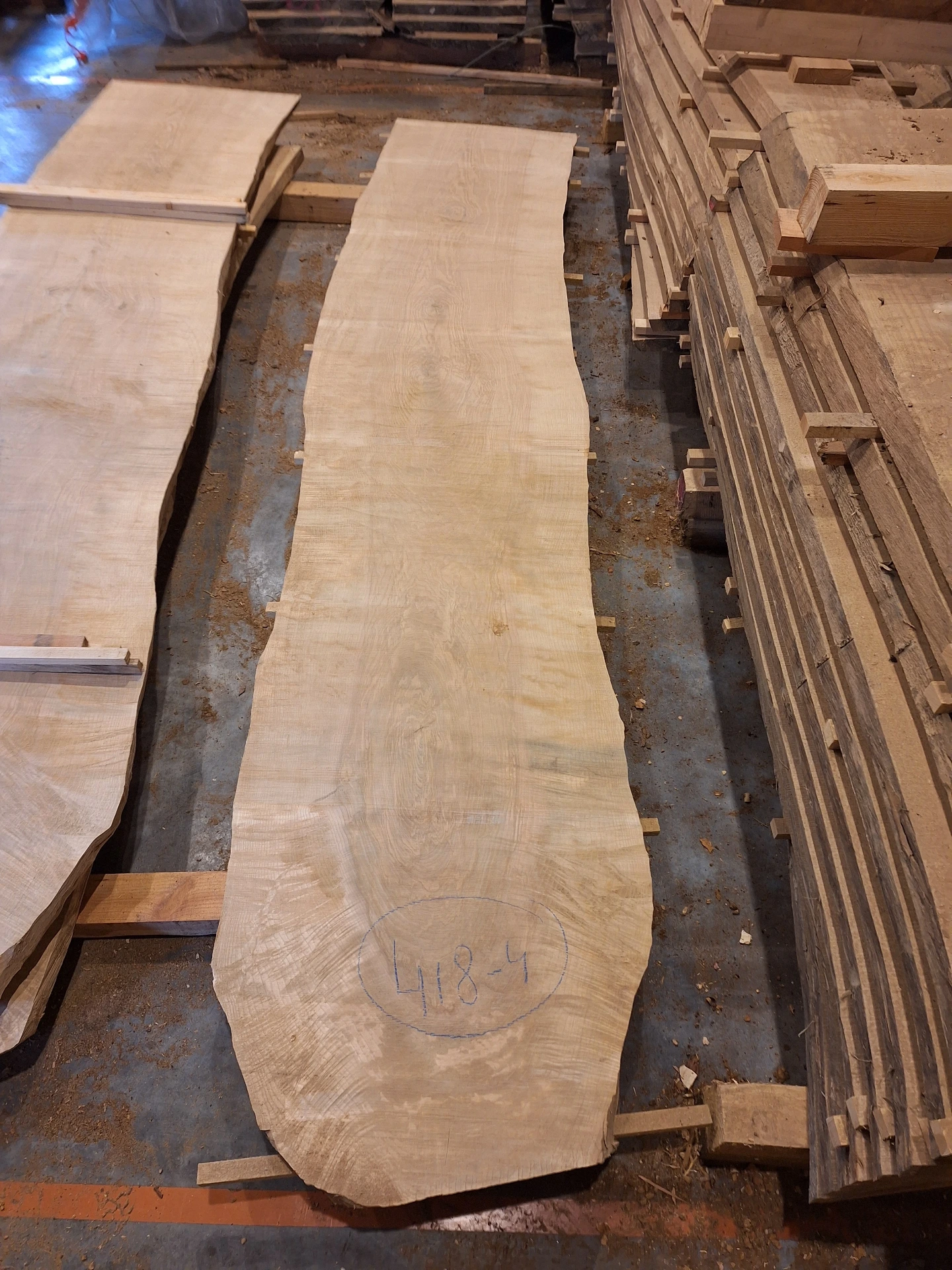 Plateau Frêne 53 x 690-730 x 3280 mm de la boule 418 - 4