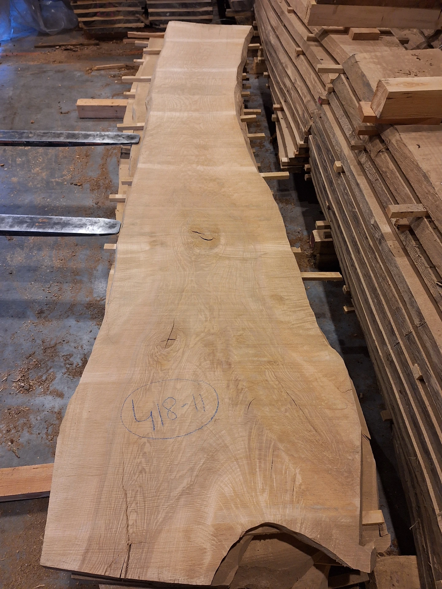 Plateau Frêne 53 x 480-870 x 3280 mm de la boule 418 - 11