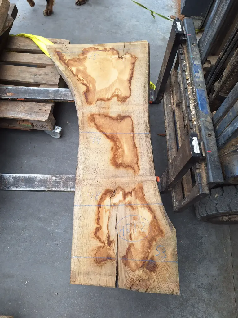 Plateau Chêne Commun 53 x 480-750 x 1730 mm de la boule 489 - 2