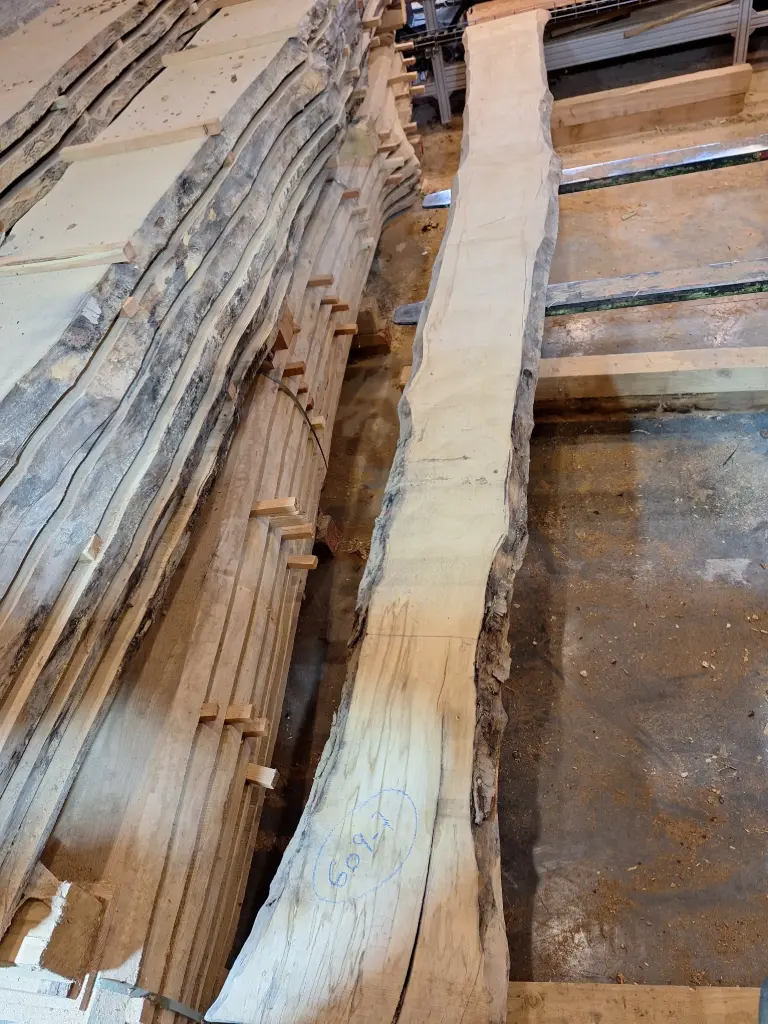 Plateau Erable 43 x 200-300 x 4000 mm de la boule 609 - 7