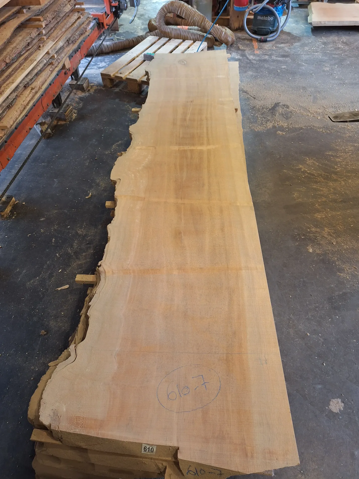 Plateau Platane 53 x 670-770 x 3250 mm de la boule 610 - 7