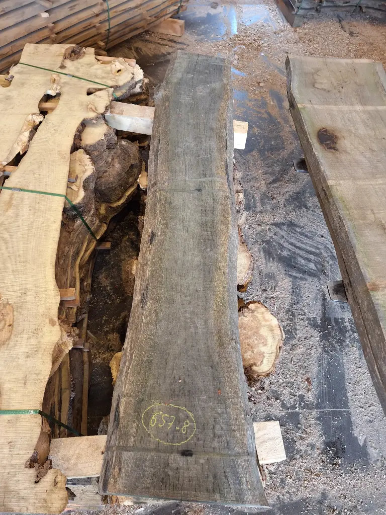 Plateau Chêne Commun 48 x 290-370 x 2050 mm de la boule 657 - 8