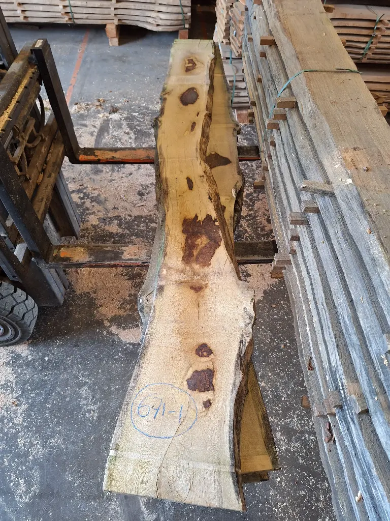 Plateau Chêne Commun 38 x 190-250 x 2620 mm de la boule 671 - 1