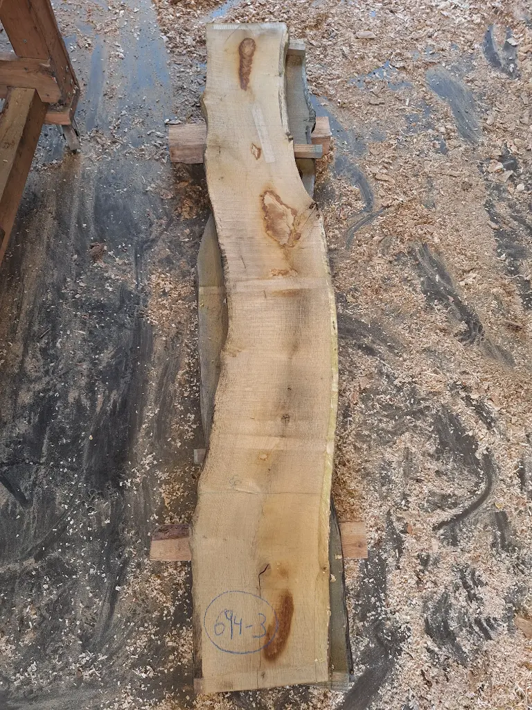 Plateau Chêne Commun 28 x 270-330 x 2030 mm de la boule 694 - 3