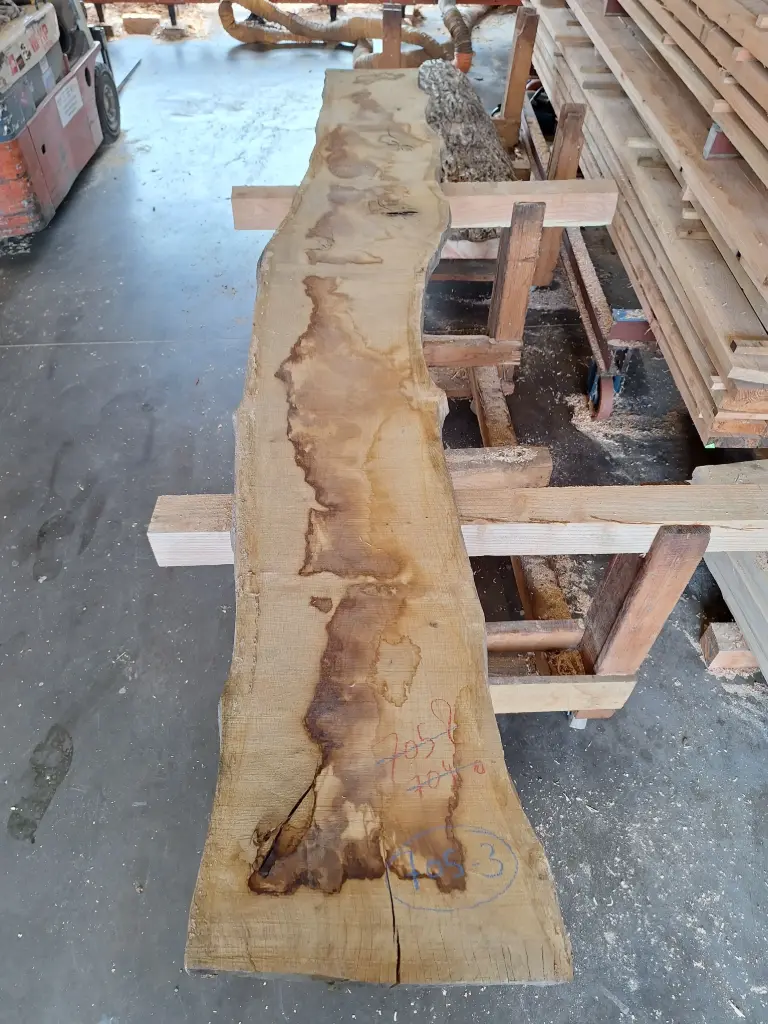 Plateau Chêne Commun 43 x 340-380 x 3000 mm de la boule 705 - 3