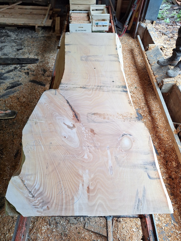 Plateau Hêtre 83 x 500-760 x 1780 mm de la boule 911 - 1