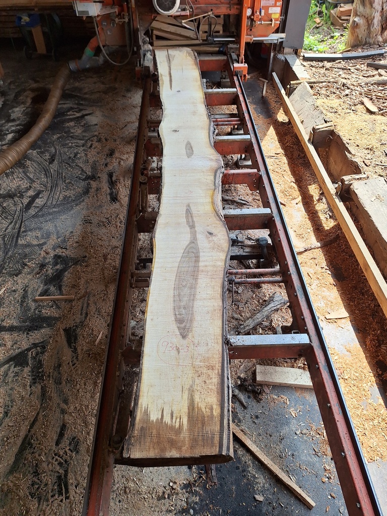 Plateau Noyer 28 x 290-370 x 4000 mm de la boule 930 - 3