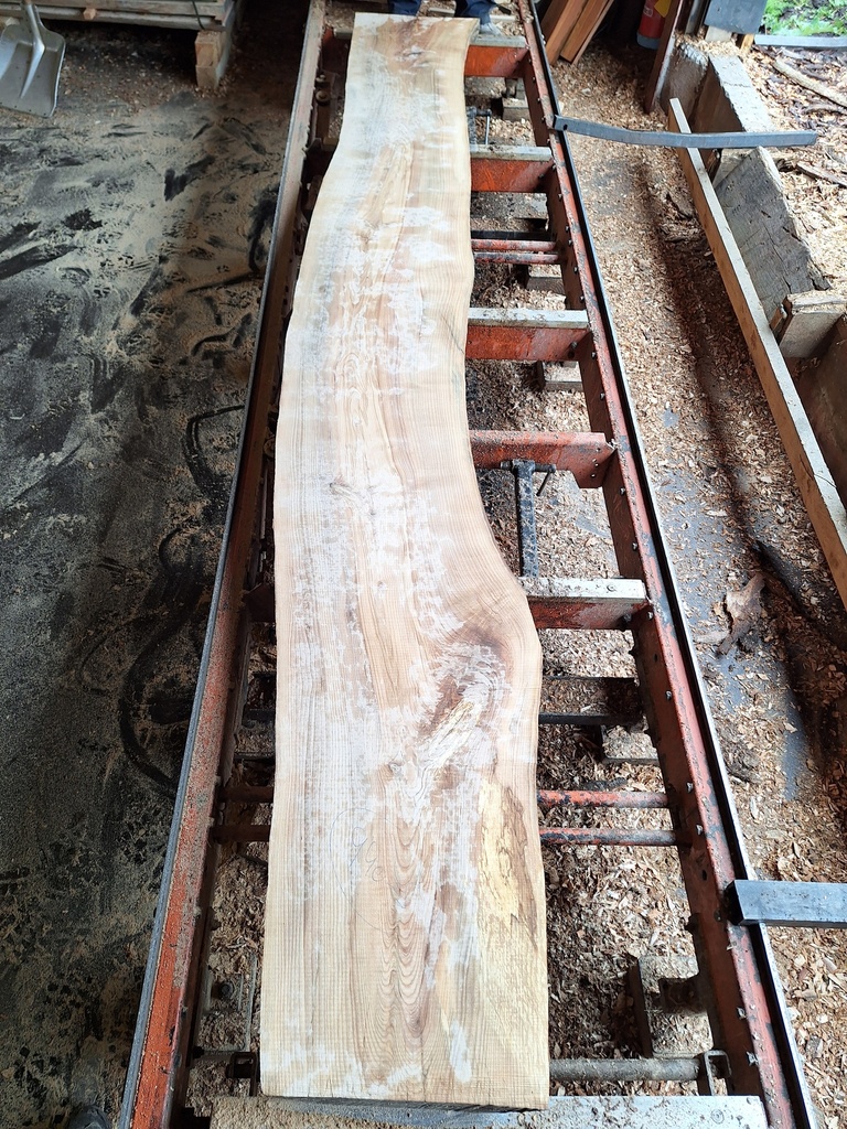 Plateau Frêne 38 x 390-450 x 3850 mm de la boule 940 - 5