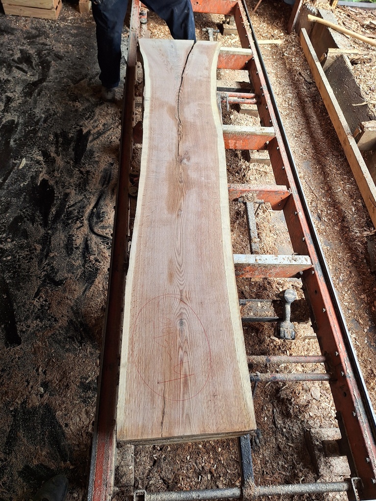 Plateau Chêne Rouge 53 x 390-430 x 2420 mm de la boule 943 - 4