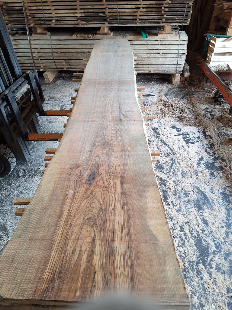 Plateau Frêne 43 x 600-710 x 4050 mm de la boule 950 - 7