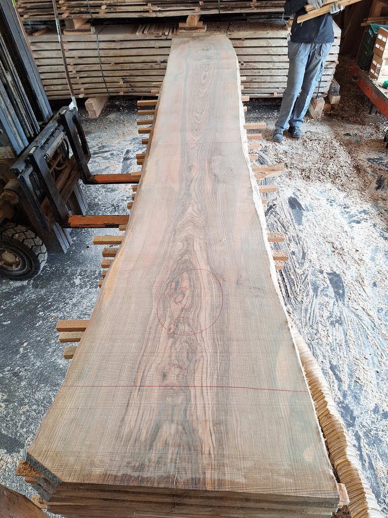 Plateau Frêne 43 x 500-680 x 4050 mm de la boule 950 - 8