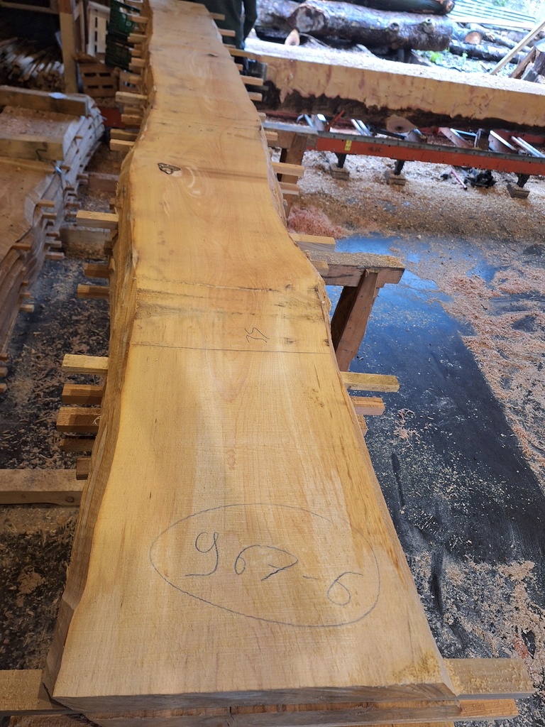 Plateau Hêtre 43 x 350-380 x 4000 mm de la boule 967 - 6