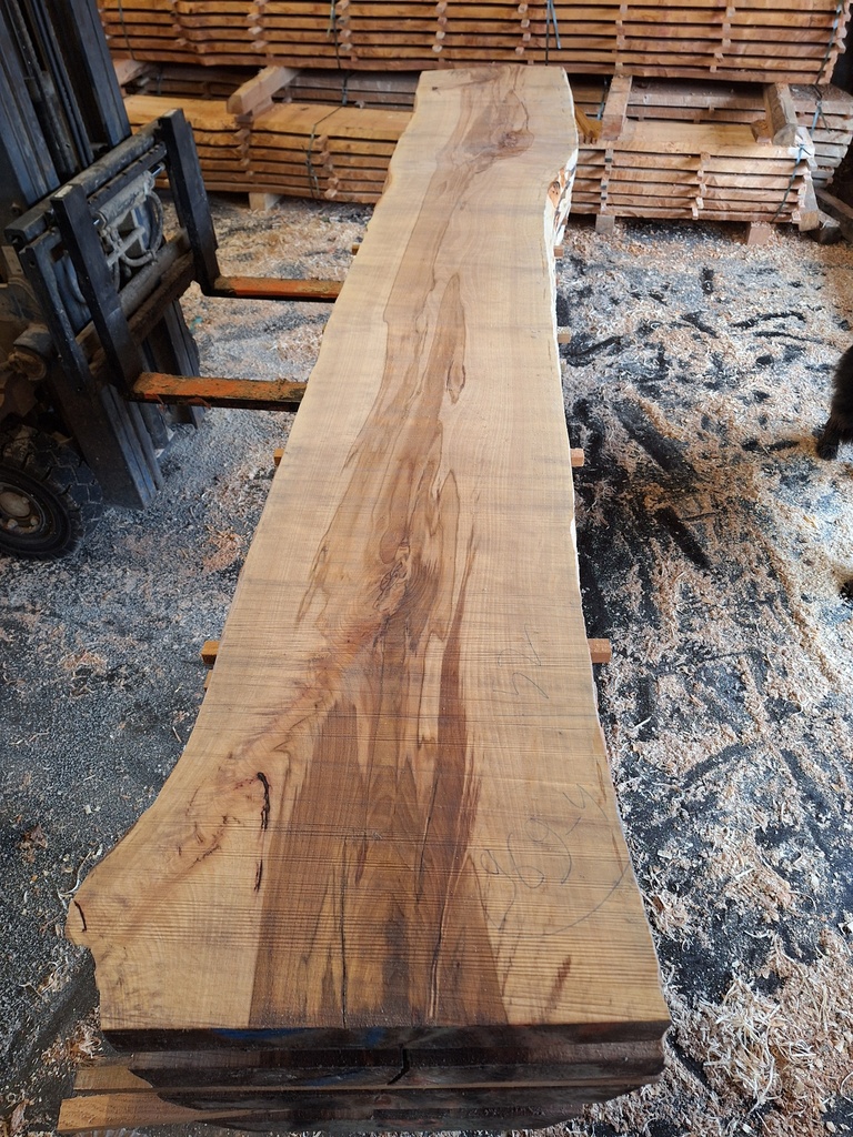 Plateau Hêtre 53 x 520-640 x 4050 mm de la boule 969 - 4