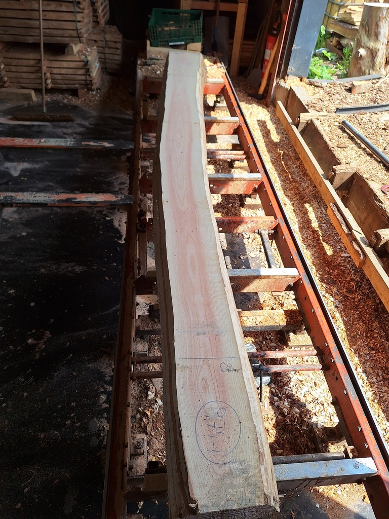 Plateau Frêne 28 x 230-300 x 4070 mm de la boule 974 - 1