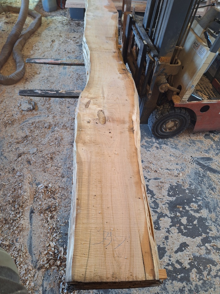 Plateau Merisier 28 x 280-400 x 4050 mm de la boule 979 - 7