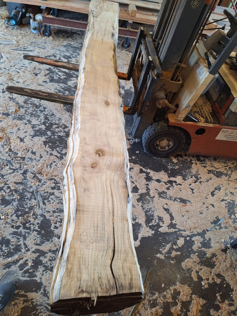 Plateau Hêtre 43 x 230-400 x 3980 mm de la boule 980 - 1