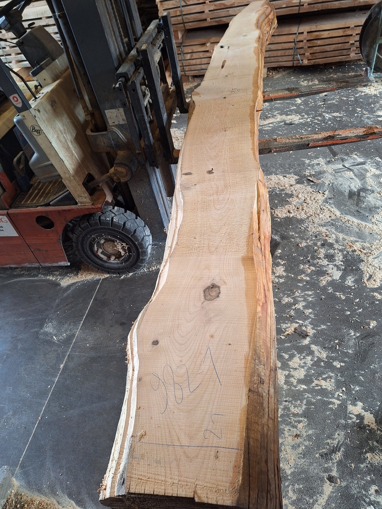 Plateau Merisier 28 x 210-320 x 3980 mm de la boule 982 - 1