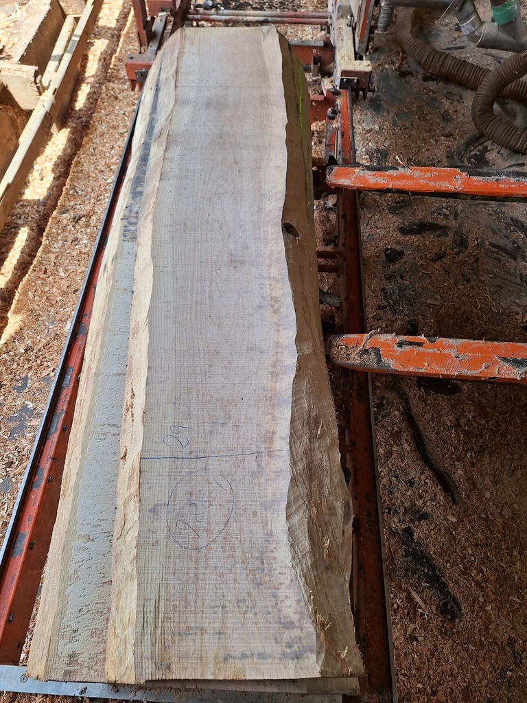 Plateau Chêne Rouge 53 x 290-350 x 1980 mm de la boule 988 - 1