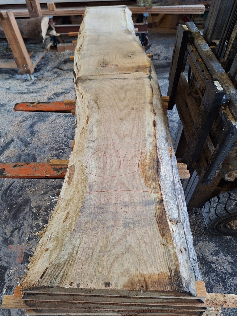 Plateau Chêne Rouge 43 x 220-310 x 1990 mm de la boule 996 - 7