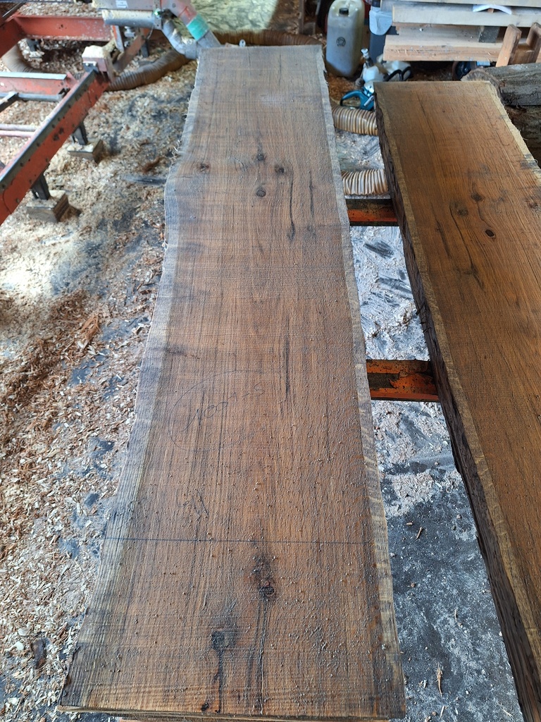 Plateau Chêne Rouge 28 x 410-420 x 1950 mm de la boule 1000 - 5