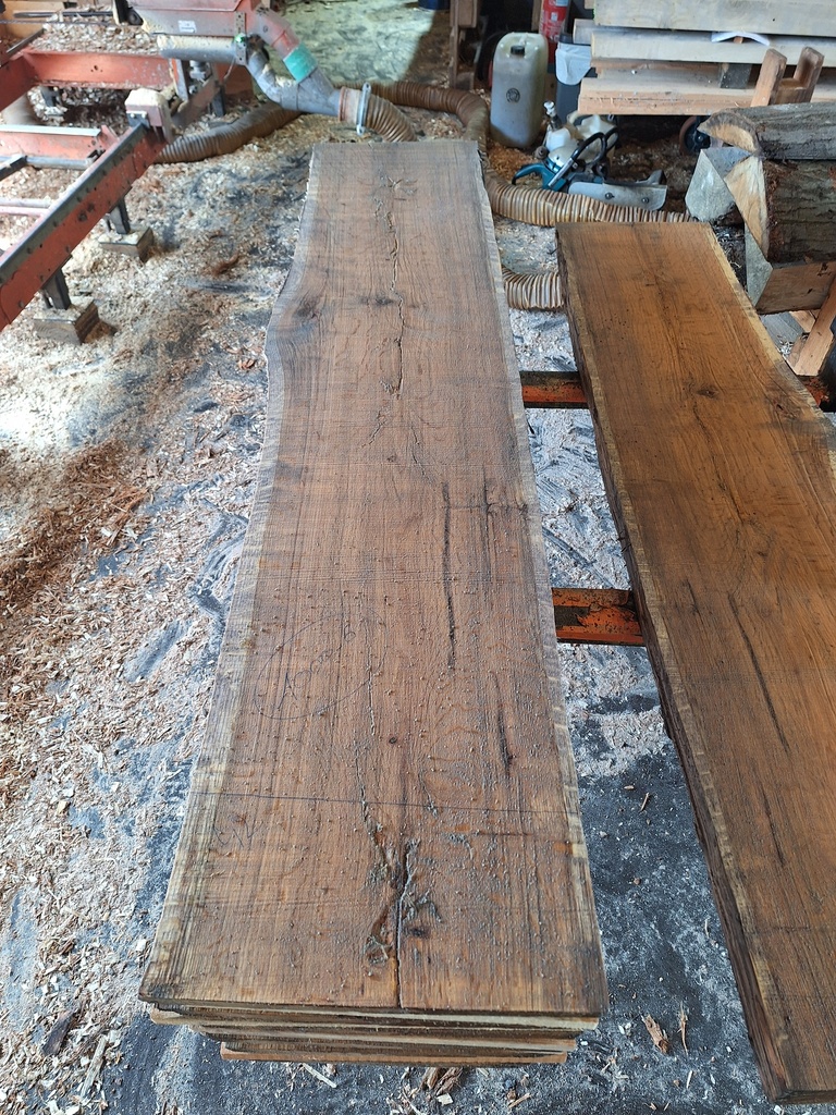 Plateau Chêne Rouge 28 x 410-420 x 1950 mm de la boule 1000 - 6