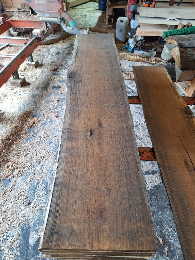 Plateau Chêne Rouge 28 x 390-400 x 1950 mm de la boule 1000 - 8