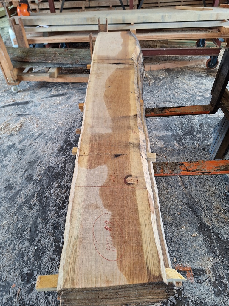 Plateau Chêne Rouge 28 x 280-360 x 2180 mm de la boule 1053 - 9