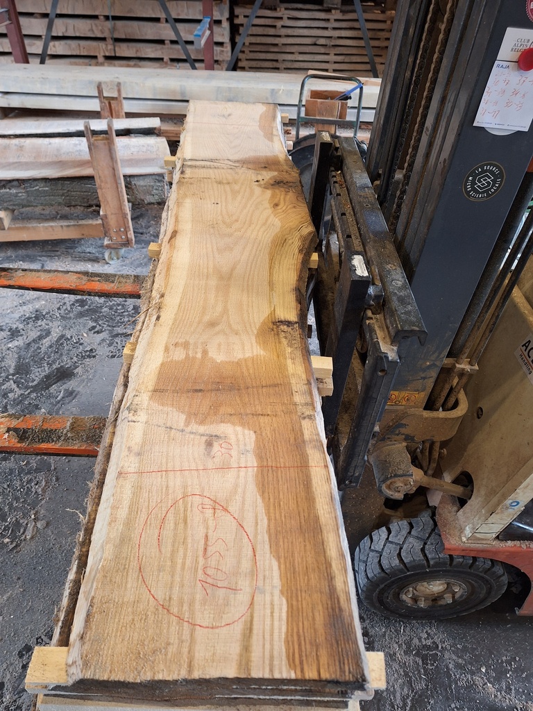 Plateau Chêne Rouge 28 x 340-360 x 1980 mm de la boule 1055 - 7