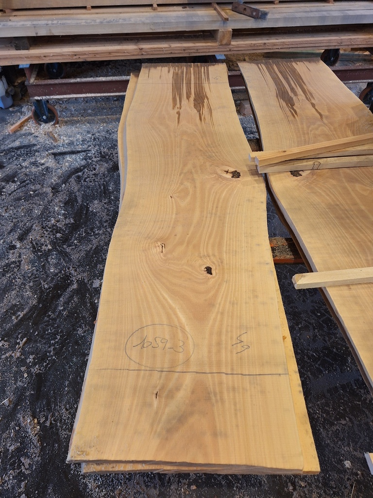 [PL-HET-1059-3] Plateau Hêtre 43 x 490-500 x 2050 mm de la boule 1059 - 3
